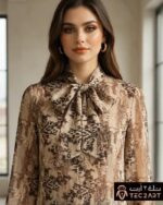 Brown top scada dress fabric