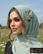 Green chiffon scarf