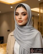 Pleated chiffon scarf