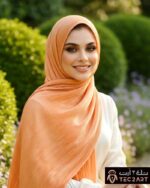 Pleated chiffon scarf
