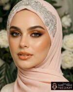 Pink instant hijab