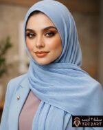 Pleated chiffon scarf